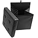 Sorbus Storage Ottoman Bench, Folding Cube Ottoman, Great for Hassock, Foot Stool, Seat, Coffee Table, Storage Chest, and More Contemporary, Faux Leather (Black)