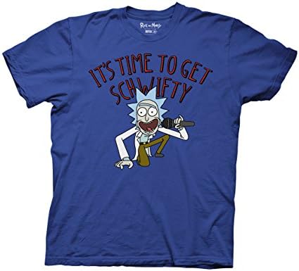 Ripple Junction Rick and Morty It's Time to Get Schwifty Adult T-Shirt Small Royal Blue