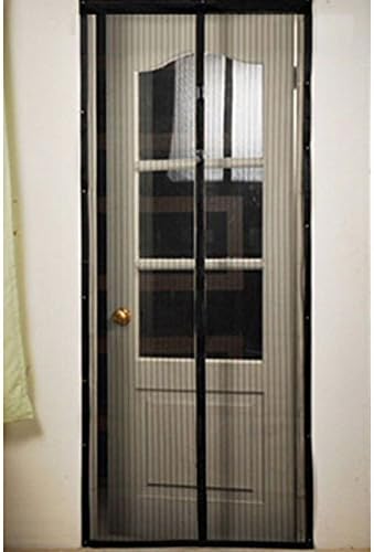 Magnetic Screen Door, Mesh Curtain - Mosquito Net Keeps Bugs Out, Lets Cool Breeze In - Premium Quality -6 Monthes Guarantee- - Toddler And Pet Friendly - (31.49“X78.74”, Black)