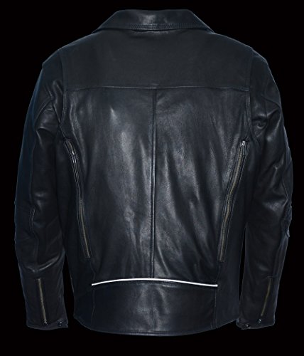 Milwaukee Leather Men's Vented Updated Motorcycle Jacket (Black, X-Large)