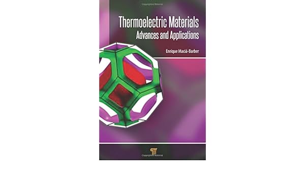 Amazoncom Thermoelectric Materials Advances And - 