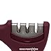 EDGE PERFEXION 3 Stage Knife Sharpener - Left & Right Handed - Professional Quality Sharpening System, for Stainless Steel, Ceramic, Pocket, Garden, Hunting Knives, Diamond Coated, Color Burgundy