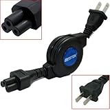 BESTEK Retractable Laptop AC Cable Standard Notebook Computer /Game Console /Entertainment /Printer /LCD TFT CRT Monitor /Audio Equipment & Amps / Cable Box and Many More Electronics that Required 2-Prong Power Cord.BTT01C 02C (3 prong cord)
