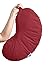 Zen Naturals Yoga meditation crescent pillow with firm stuffing to support weight (Burgandy)