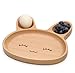 Natural Bamboo Baby Feeding Set 3pcs Includes Plate, Spoon and Fork,BPA Free Infant and Kid Friendly - 7.8'' (1)