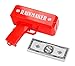 Fairly Odd Novelties Rainmaker Money Gun Make It Rain - Perfect For Bachelor Bachelorette White Elephant Birthday Parties, Red.