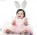 Kids Easter basket Bunny Rabbit Ears Cosplay Headband Children's Adult Quality Hair Band Plush Soft Fuzzy Furry White