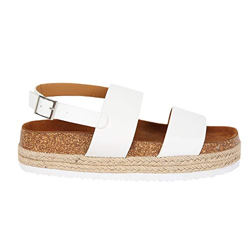 image for Nailyhome Womens Espadrille Platform Sandals Open Toe Slingback Ankle 