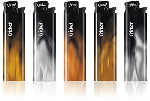 Cricket Disposable Lighters Original, Fusion Platinum, 5 Pack