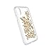 Speck Products Presidio Clear + Print Case for iPhone X, Shimmer Floral Metallic Yellow/Clear