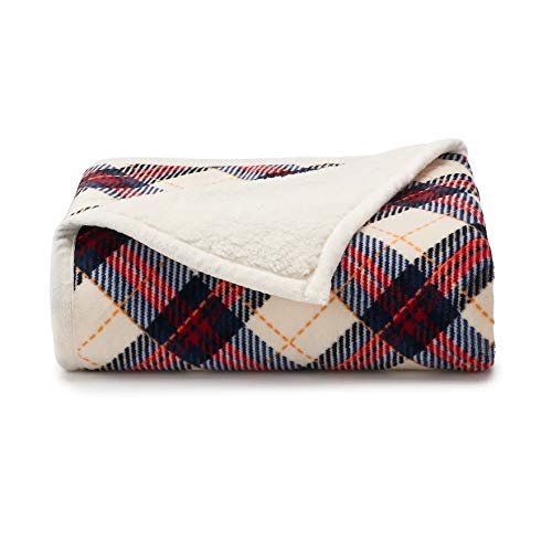 Cuddl Duds Sherpa Fleece Plush Throw (Farmhouse Plaid) Pricepulse