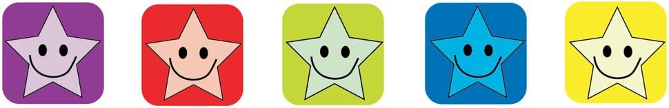 Sticker Solutions Square Smiley Star Stickers (Pack of 180)