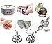 Rose Flower Rhodium Plated Necklace Pendant Locket Freshwater Cultured Pearl in Oyster Kit Set With Stainless Steel Chain 18