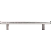 Top Knobs M430 Bar Pulls Collection 5-1/16" Hopewell Steel Bar Pull, Brushed Satin Nickel