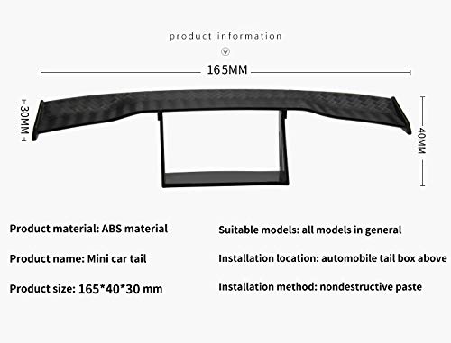 3 Mini+Spoiler+Decoration+Carbon+Fiber