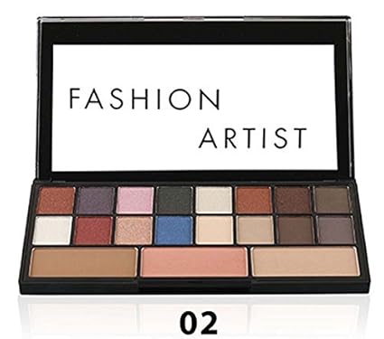 Swiss Beauty Fashion Artist Eyeshadow Palette with 16 Eyeshadow, 1 Bronzer, 1 Blusher and 1 Highlighter, 30g(ColorSet-03)