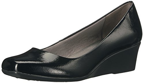 LifeStride Women's Garam Wedge Pump, Black, 7 M US