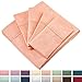 Cosy House Collection Elegant Bed Sheets - Queen Size, Peach (Wavy) - Luxury 6 Piece Hotel Bedding Set - Deep Pocket - Matte and Shine Beautiful Patterns - 1 Fitted, 1 Flat, 4 Pillowcases