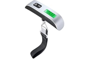 High Precision Luggage Scale, Digital Electronic LCD Display Tare Function Backlight Hanging Weighing Portable Handheld Balan