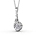 Cate & Chloe Isla 18k White Gold Eiffel Tower Pendant Necklace with Round Cut Simulated Diamond Crystals, Hypoallergenic Jewelry for Women, Gift for Her