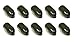 Interwebz 10 Pack 1/4 oz Tungsten Green Bullet Worm Weight for Bass Fishing Pitching and Flipping Sinker