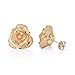 Gold Earrings Studs, ZJchao Women Flower Stud Earrings Dipped 24K Gold Earring Pins Birthday/Anniversary/Valentines Gift for Her