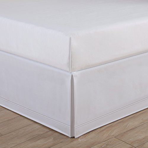 levinsohnLuxury Hotel Tailored Bed Skirt - Baratta Stitched Hem, White, Queen