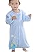 Nine States Baby Sleep Bag Cotton Wearable Blanket,Sleep Bag with Feet,Detachable Long Sleeves,Blue,Medium