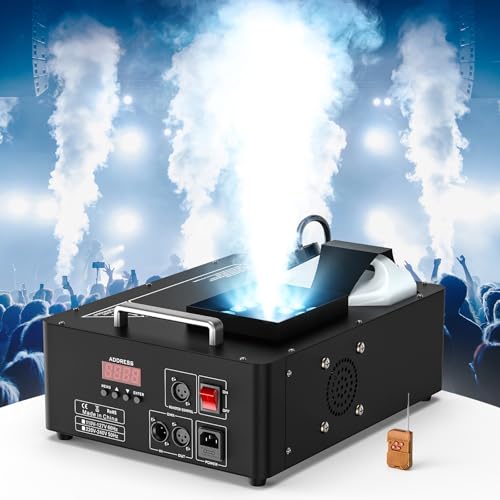 24 LED Nebelmaschine mit Lichteffekt, 1800W Rauchmaschinen Bühneneffekt RGBW Fog Machine mit Fernbedienung für DJ Disco Party Halloween Deko Outdoor H