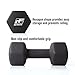 RitFit Set of Two Neoprene Dumbbells 20lb Black