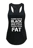 Tough Cookie's Women's Workout in Black Funeral for Fat Burnout Tank Top (Large - LF, Black)