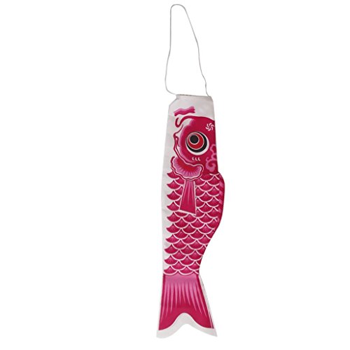 sea-junop Japanese Windsock Carp Flag Sailfish Fish Wind Streamer (Pink) size 55cm - Thumbnail 4