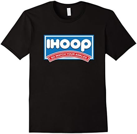 Mens iHoop Funny Basketball Kids Adult Boys Girls T-Shirt Large Black
