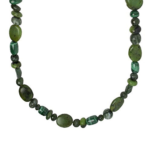 Carolyn Pollack Sterling Silver Green Gemstone Necklace