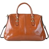 Jack&Chris®Ladies' Genuine Leather Tote Bag Shoulder Bag Top Handle Handbags,EN5509