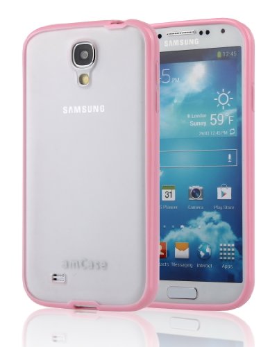amCase Hybrid Bumper Case for Samsung Galaxy S4 - Pink