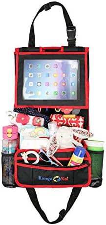 Backseat Car Organizer with Removable iPad/Tablet Holder by Kanga Kai - Multiple Pockets for Drinks and Toy Storage - Strong and Durable Materials - Enjoy Clutter-Free Car Rides Today!