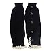 HP95(TM) Kids Girl Crochet Knitted Lace Cuffs Leg Warmer Socks Winter Boot Socks (Black)