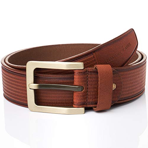 Hammer Anvil Mens Full Grain Leather 38 MM Casual Jean Belt - Thumbnail 3