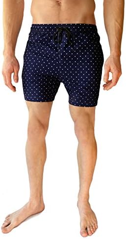 Men's Swim Short - The Humblebrags Micro Polka Dot Swim Trunk by Cabana Bro, Large