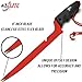 Fish Elite Razor Sharp Blood Red 9” inch Blade Fillet Knife for Fishing Filleting with Unique Offset Filet for Kitchen Outdoor Fisherman Gear and Equipment Boning with Protective Nylon Sheath