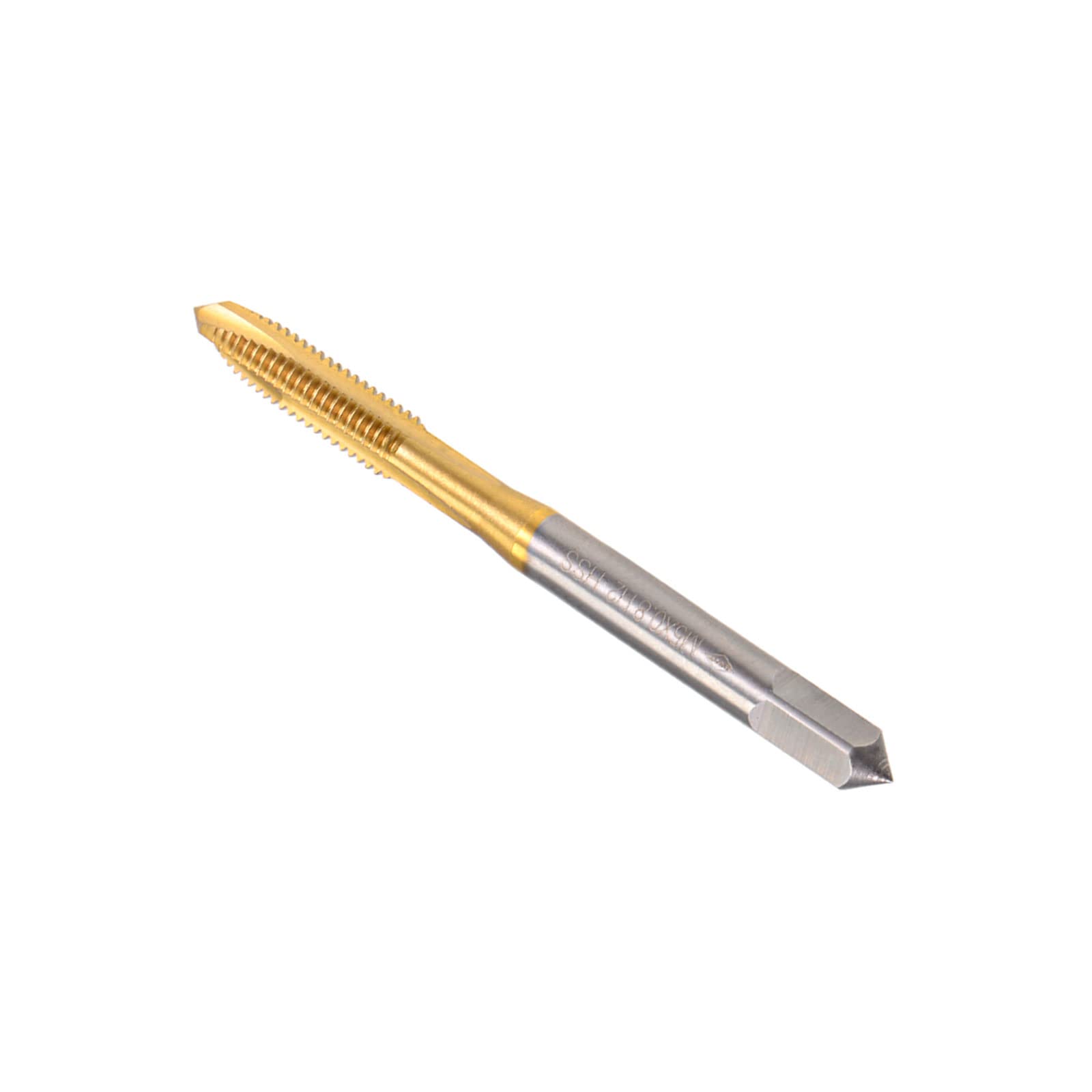 CoCud Spiral Point Taps, Metric M5 x 0.8 Thread, Titanium Coated High Speed Steel 6542 Screw Milling Threading Tap - (Applications: for Tapping Drilling Machine), 1-Piece
