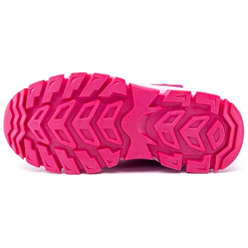 BODATU Boys Girls Snow Boots Outdoor Waterproof Winter Kids Shoes Toddler 7, Pink - Thumbnail 5