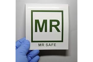 WARP UNITED 10-Pack MR Safe Label MRI Safe Sticker for Radiology 4 x 4 inch Medium Waterproof IEC 62570:2014 / ASTM F2503 Compliant
