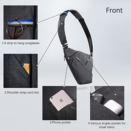 NIID D1 Men Crossbody Sling bag Chest Pack Slim Underarm Armpit