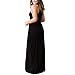 AIKEN Women's Black Maxi Dresses Sleeveless Summer Long Maxi Dresses with Pockets