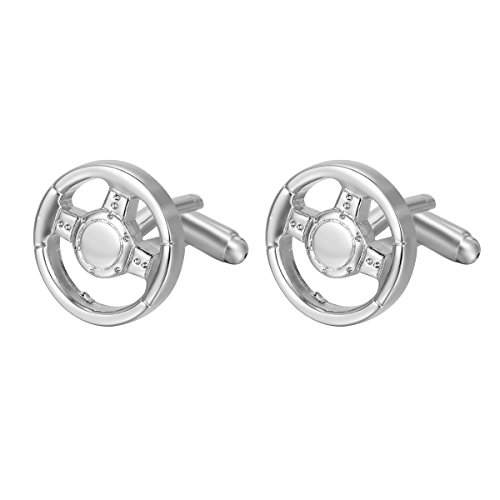 Housweety Steering-wheel Classic Cufflinks with Gift Box 1pair - Thumbnail 4