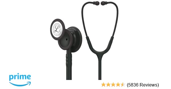 Amazon.com: 3M Littmann Classic III Monitoring Stethoscope, Black Edition Chestpiece, Black Tube, 27 inch, 5803: Industrial & Scientific