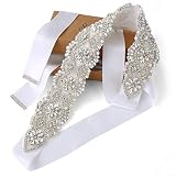 SoarDream Off White Bridal sash Beaded Wedding Belt Wedding Dress Sashes and Belts