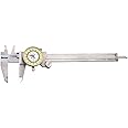 Starrett 120 Series Fractional Dial Calipers for Accurate Measurement with Fitted Plastic Case - White Face, 0-6" Range, -0.002" Accuracy, 0.010" Graduation - 1202F-6